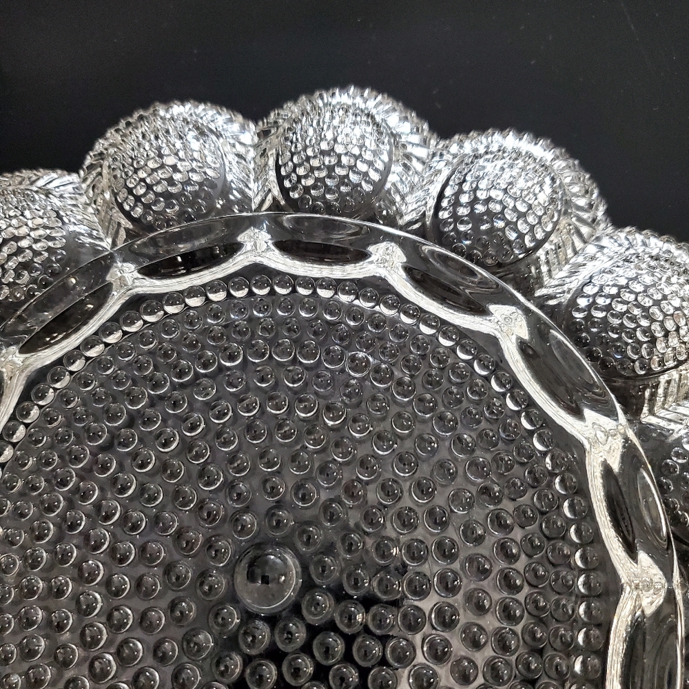 Vntg 11 1/4" 🥚🐣"Hobnail Clear" Deviled Egg Dish by Indiana Glass Made in 🇺🇸 - Picture 10 of 14